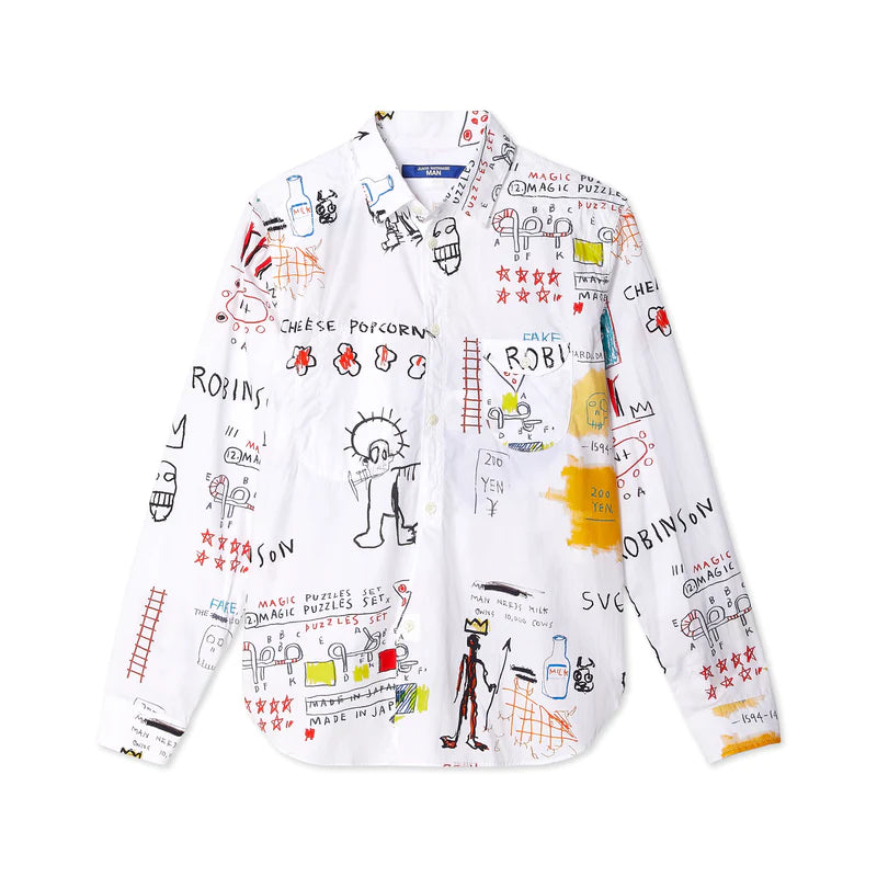 JUNYA WATANABE MAN - Jean-Michel Basquiat Wide Fit Cotton Shirt - (White)