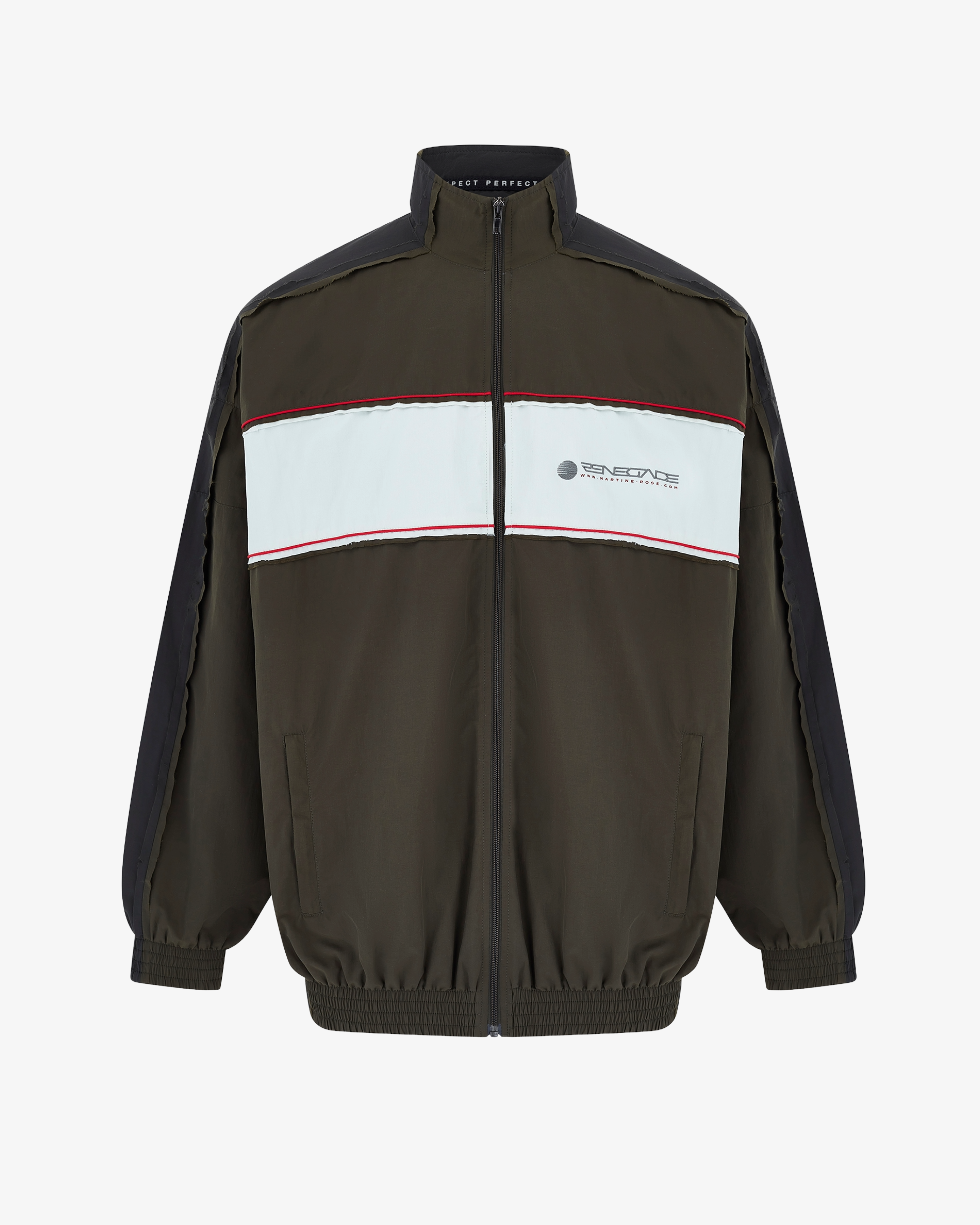 Martine Rose ブラウン スポーツジャケット ジッパー付き M Martine Rose ブラウン スポーツジャケット ジッパー付き M