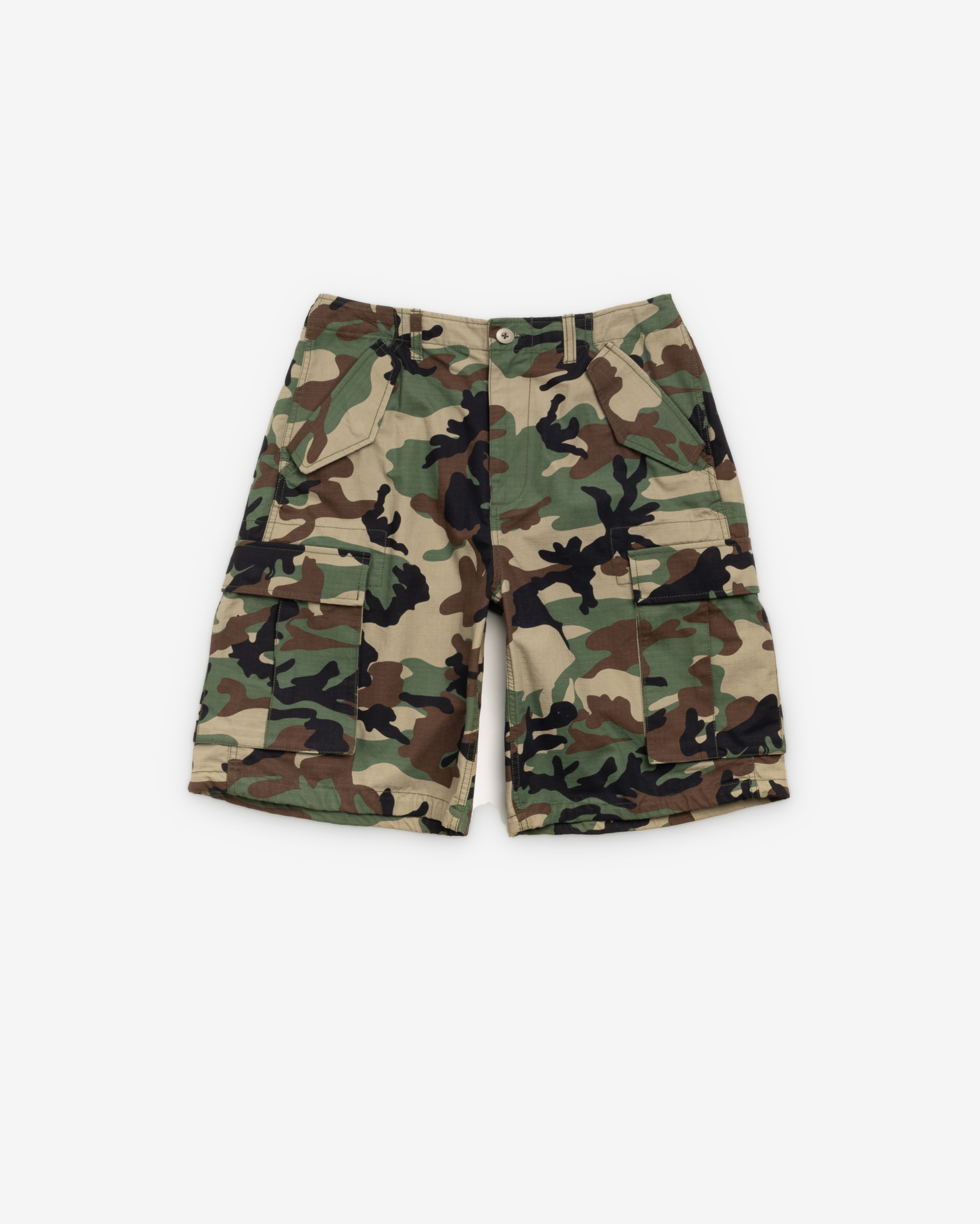 Stüssy : Men's Cargo Short Ripstop (Woodland Camo) | DSMS E-SHOP