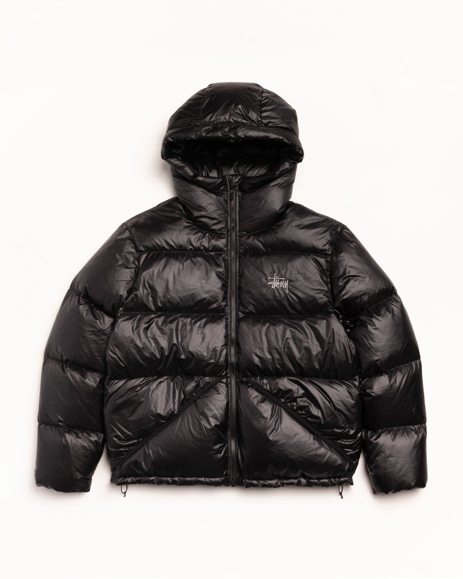Stüssy: Men's Micro Ripstop Down Parka (Black) | DSMS E-SHOP