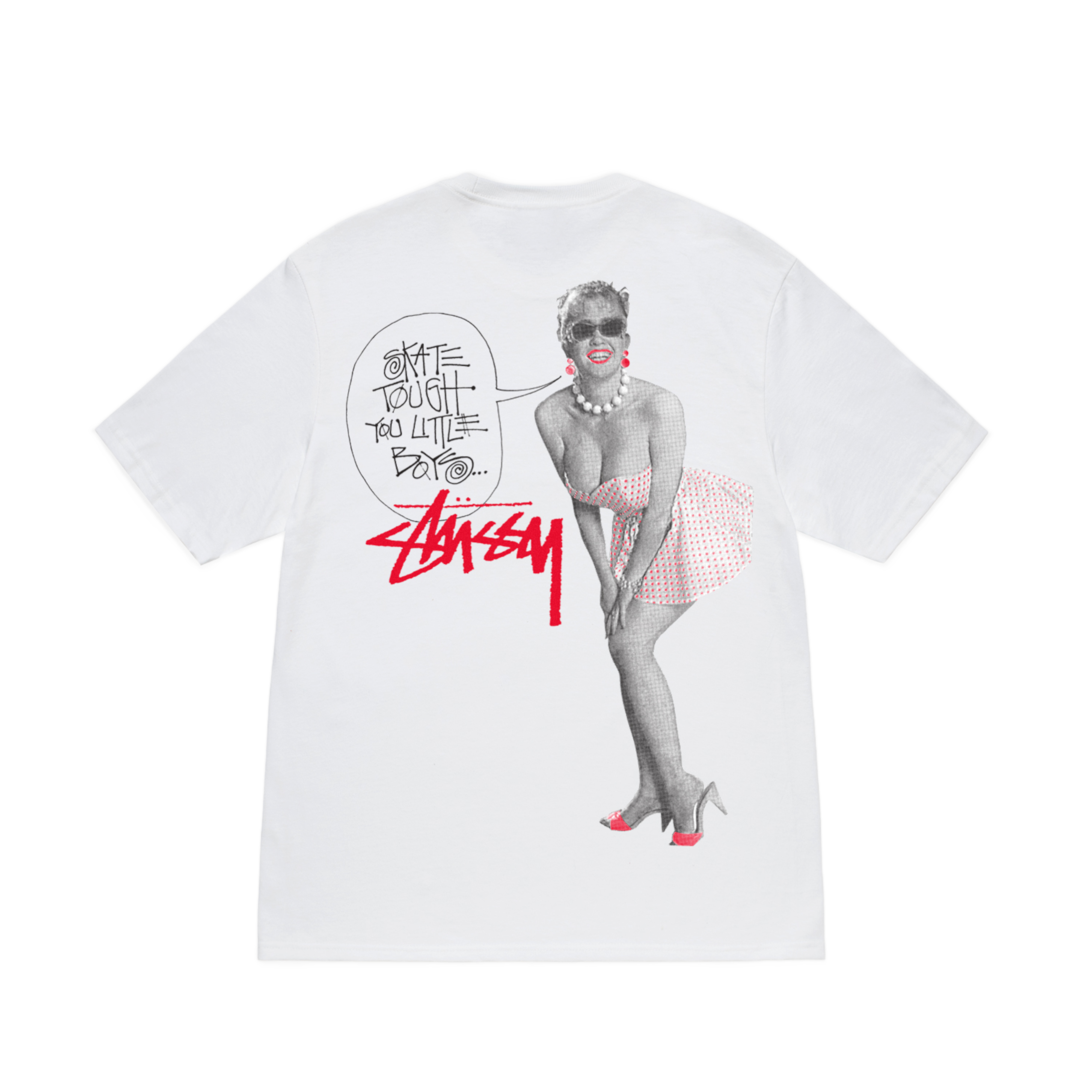 STÜSSY - Skate Tough Tee - (White) – DSMS E-SHOP