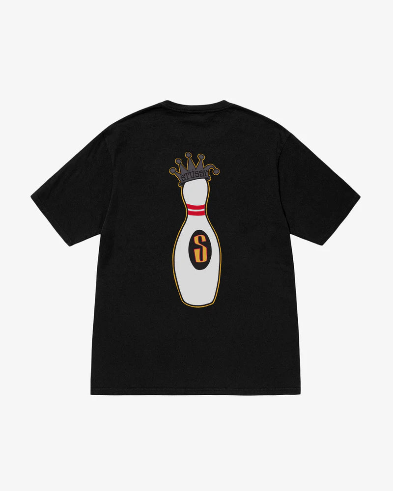 Stüssy: Men's Kingpin Pigment Dyed T-Shirt (Black) | DSMS E-SHOP