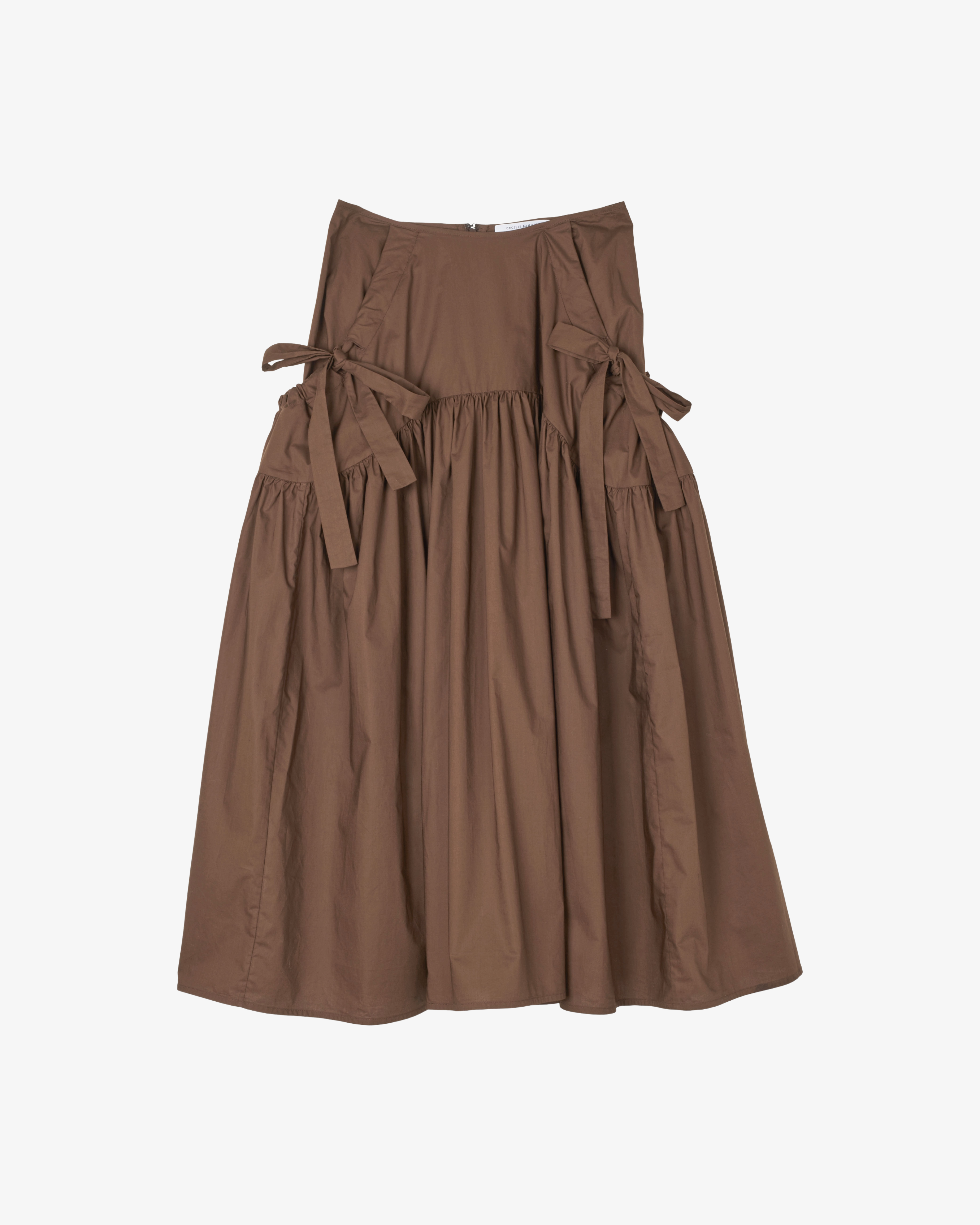 Cecilie Bahnsen: Women's Justice Skirt Cotton (Brown) | DSMS E-SHOP