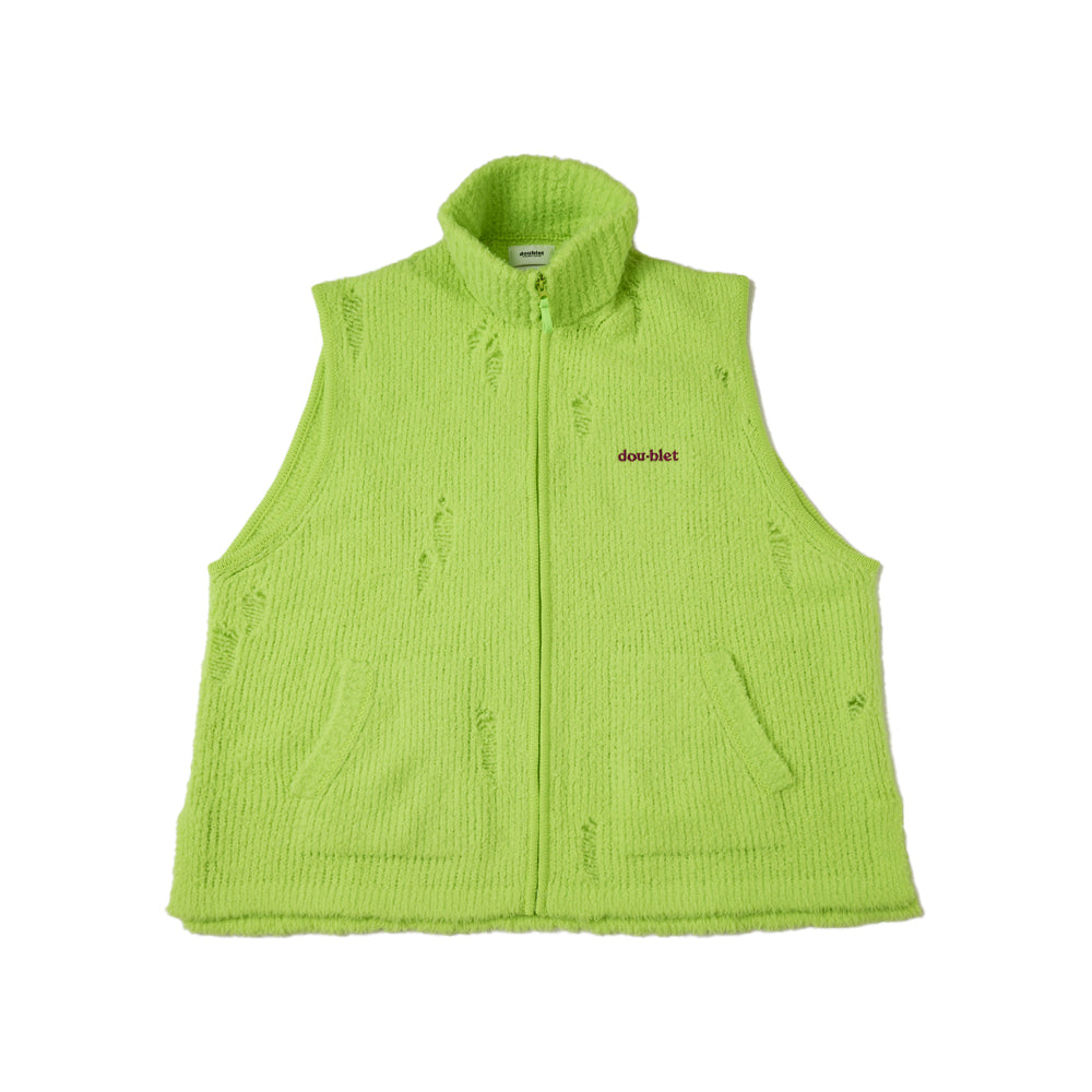 DOUBLET - Fleece Knit Vest - (Neon Yellow)| Dover Street Market E