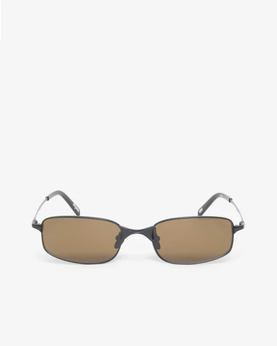 Stüssy: Men's Simon Sunglasses (Matte Black/Brown Lens) | DSMS E-SHOP
