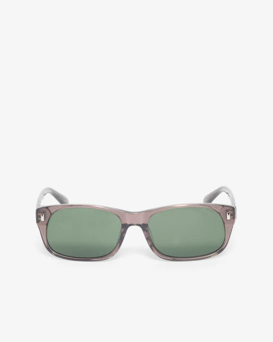 Stüssy: Men's Michael Sunglasses (Transparent Taupe/Green Lens Stüssy: Men's Michael Sunglasses (Transparent Taupe/Green Lens
