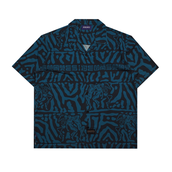 DEVÁ STATES - CARVE Printed Souvenir Shirt - (Blue)