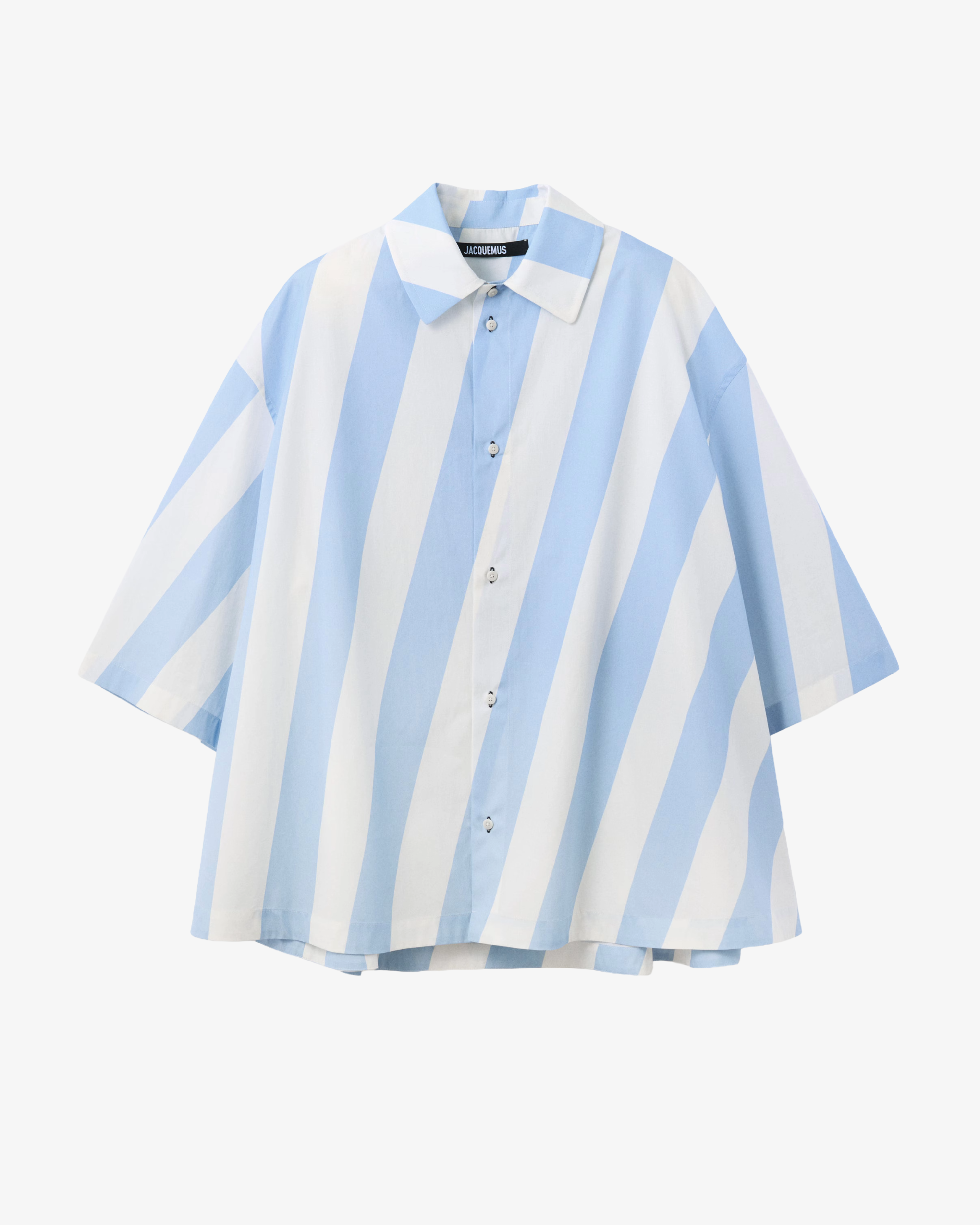 JACQUEMUS: Men's La Chemise Triangle (Blue) | DSMS E-SHOP