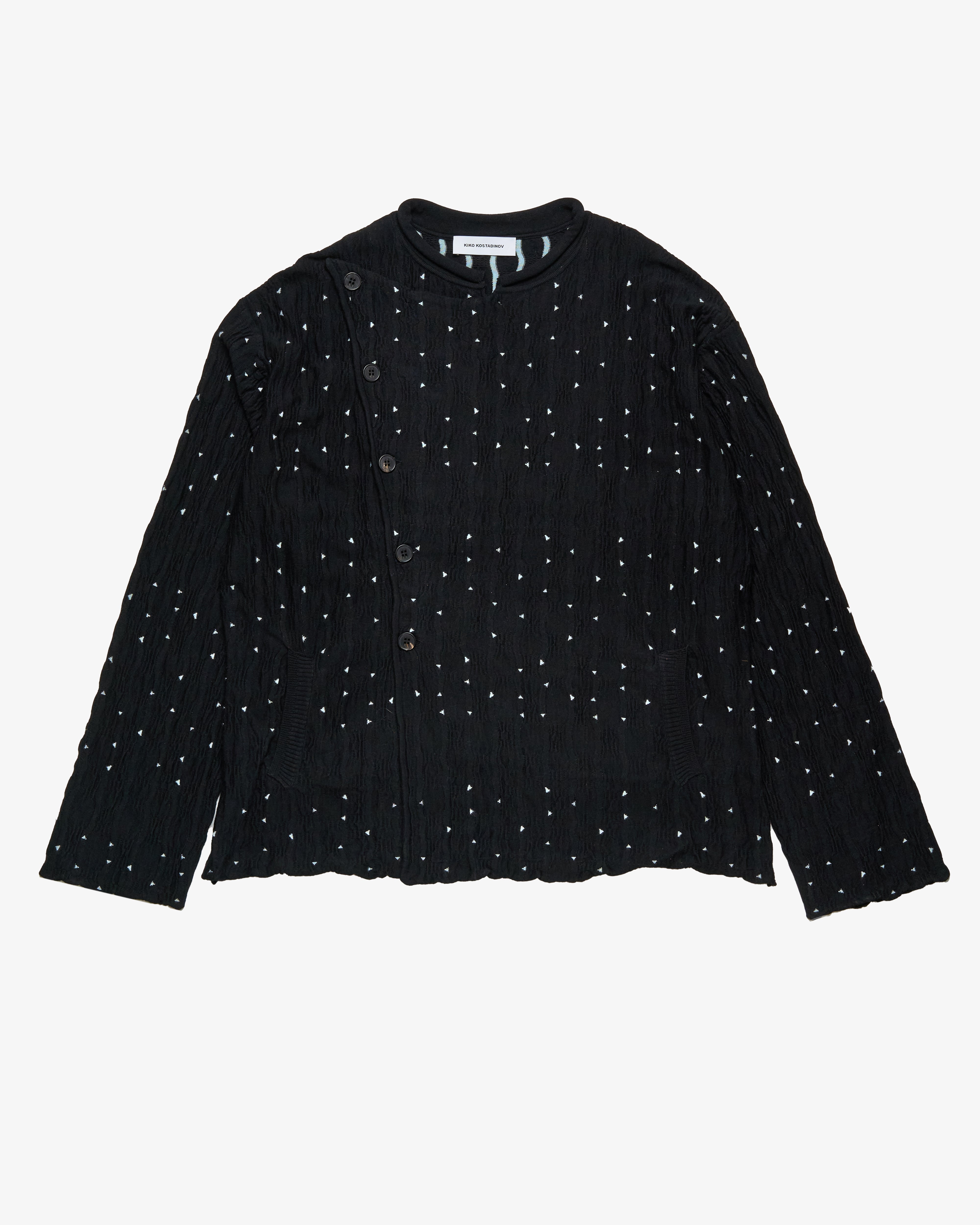 トップス KIKO KOSTADINOV MEN RADAY KNITTED JACKET Kiko Kostadinov: Men's Raday Knitted Jacket (Dark Blue) | DSMS E-SHOP