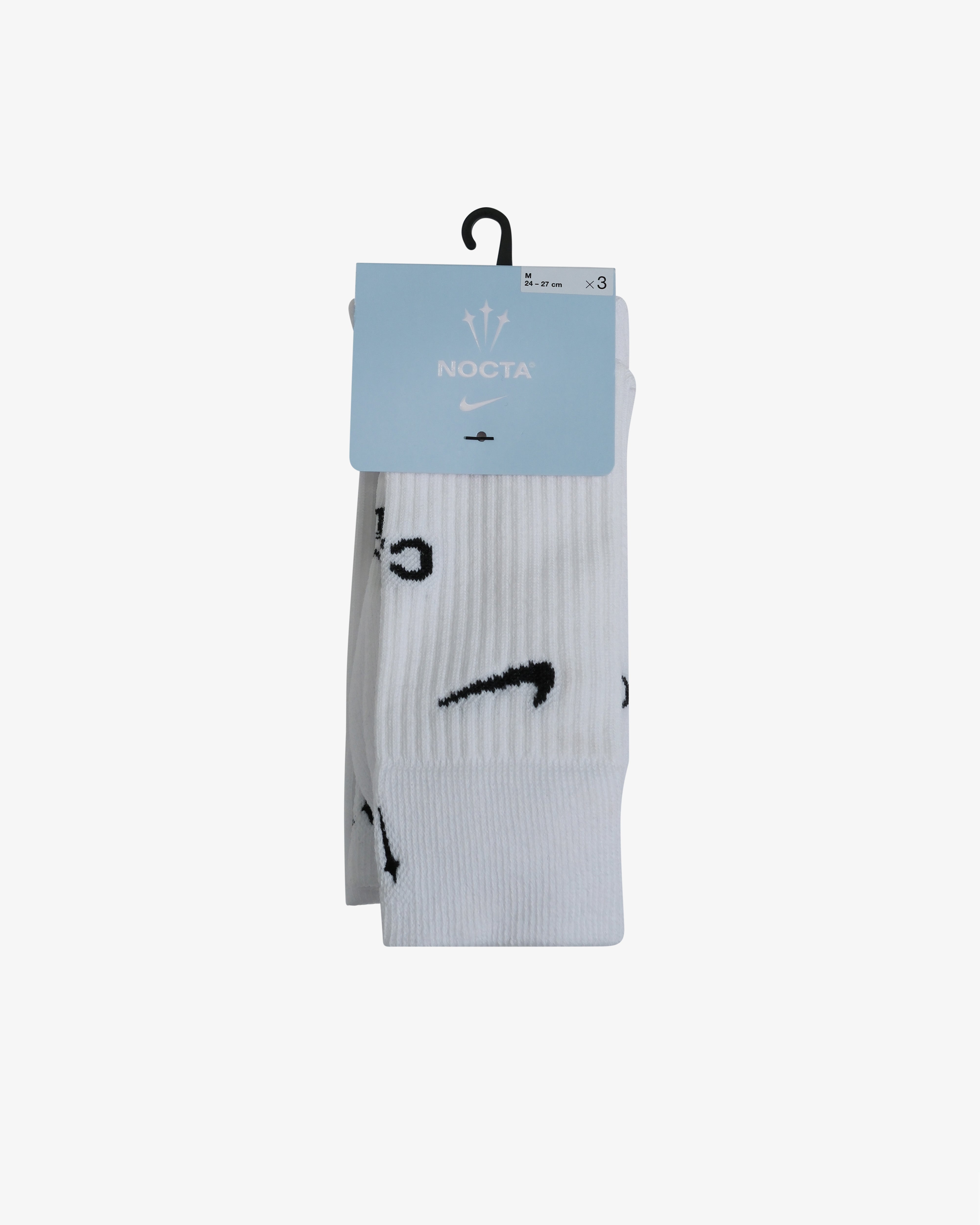 Nike: Men's Nocta Crew Socks 3 Pack (DD9240-100) | DSMS E-SHOP