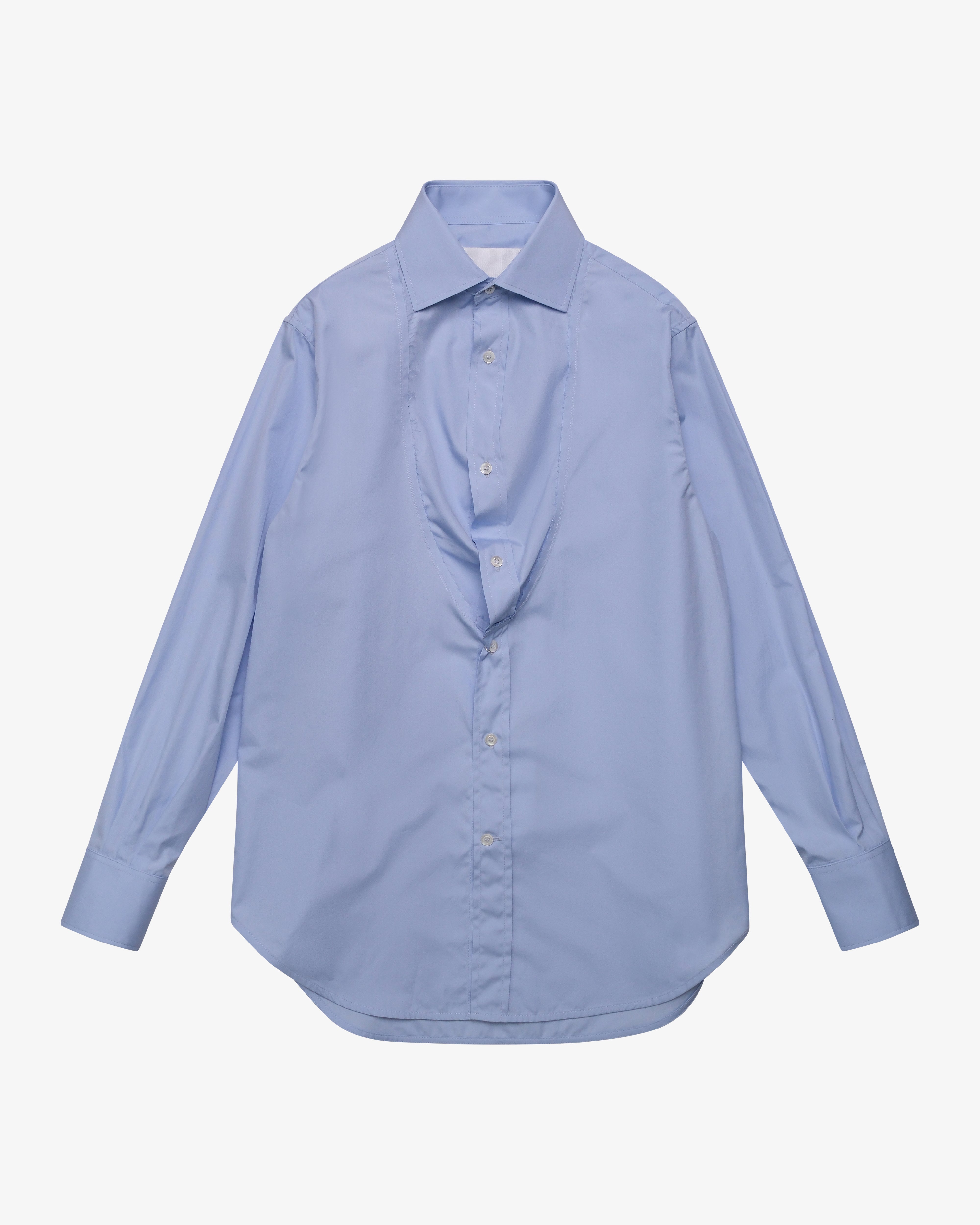Maison Margiela: Women's Long-Sleeved Shirt (Light Blue) | DSMS E-SHOP