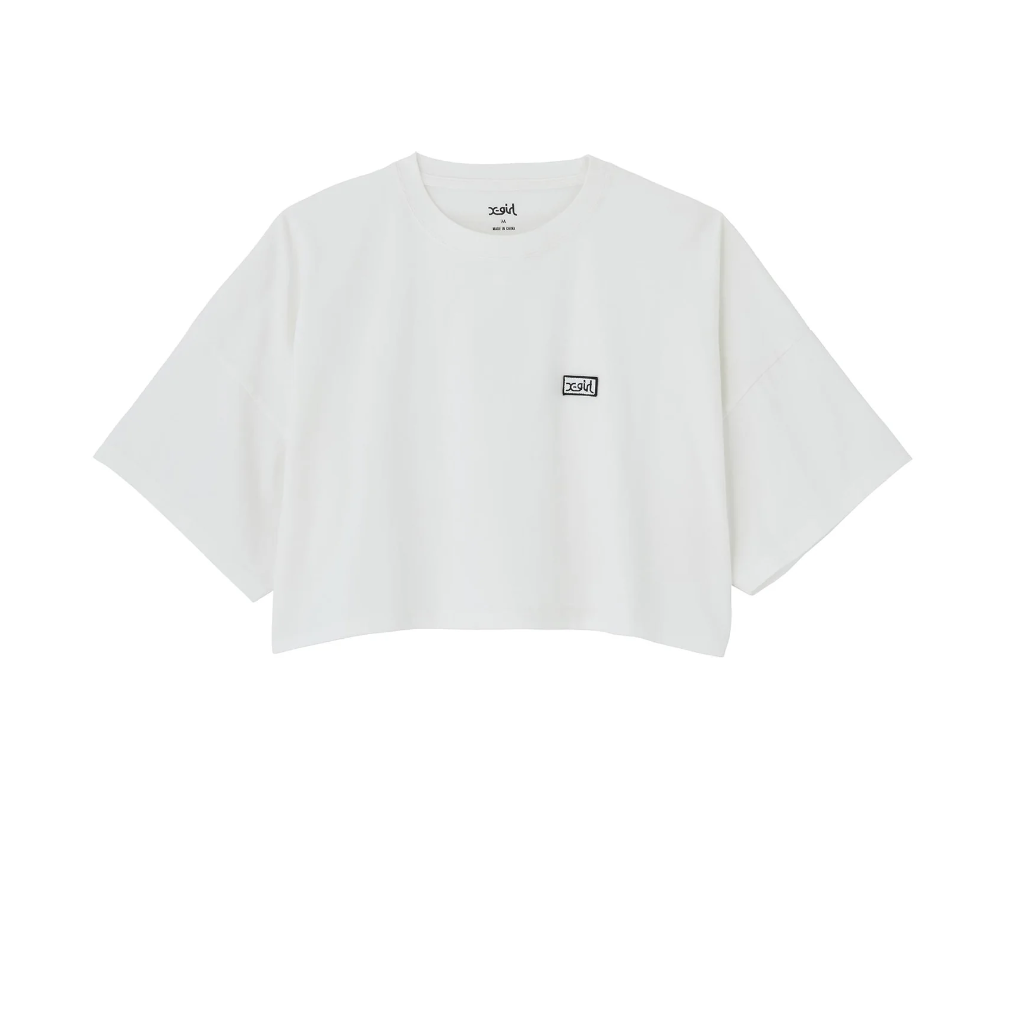 X-GIRL: Box Logo S/S Wide Tee (White) | DSMS E-SHOP