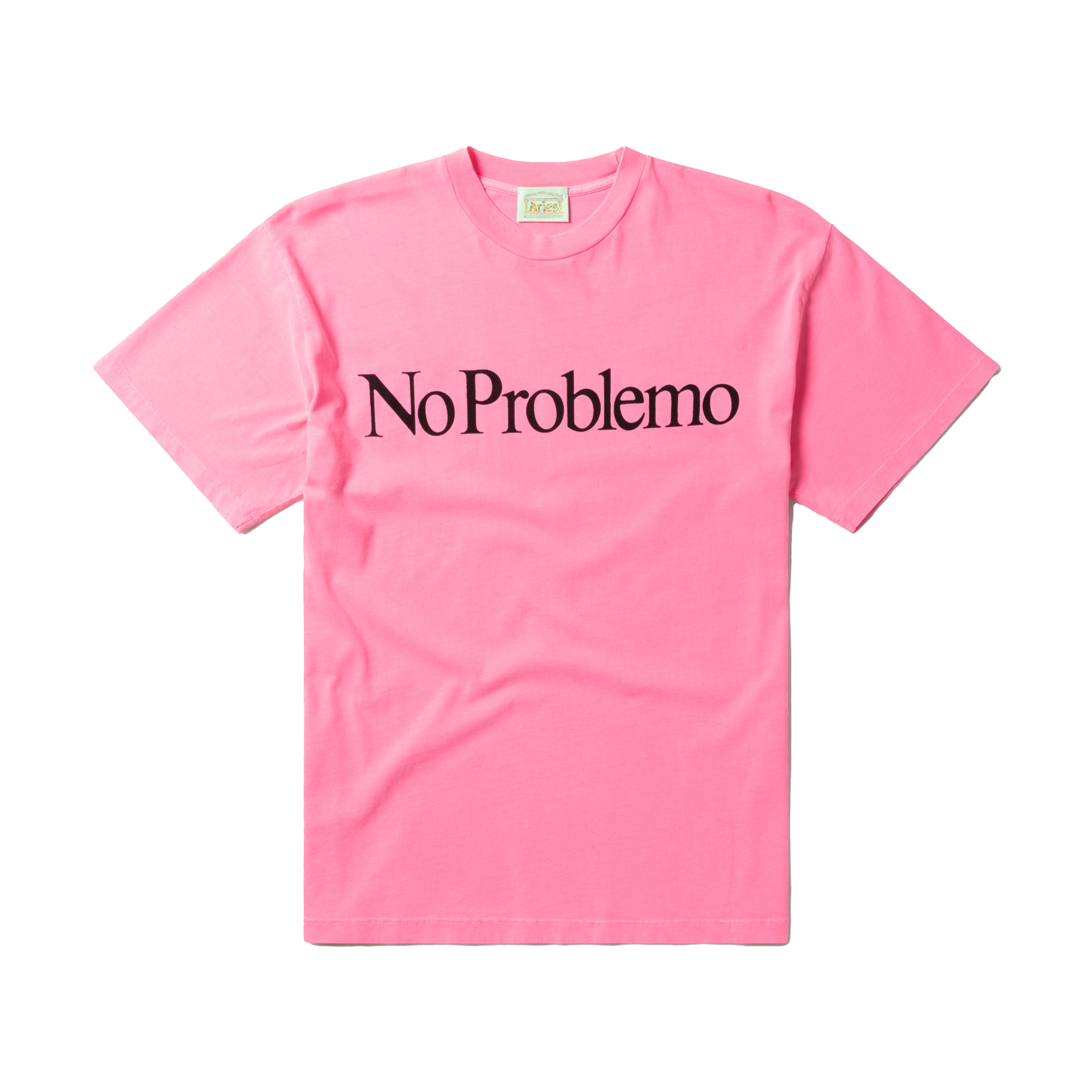 ARIES: No Problemo Fluoro Dye Ss Tee (Fluoro Pink) | DSMS E-SHOP