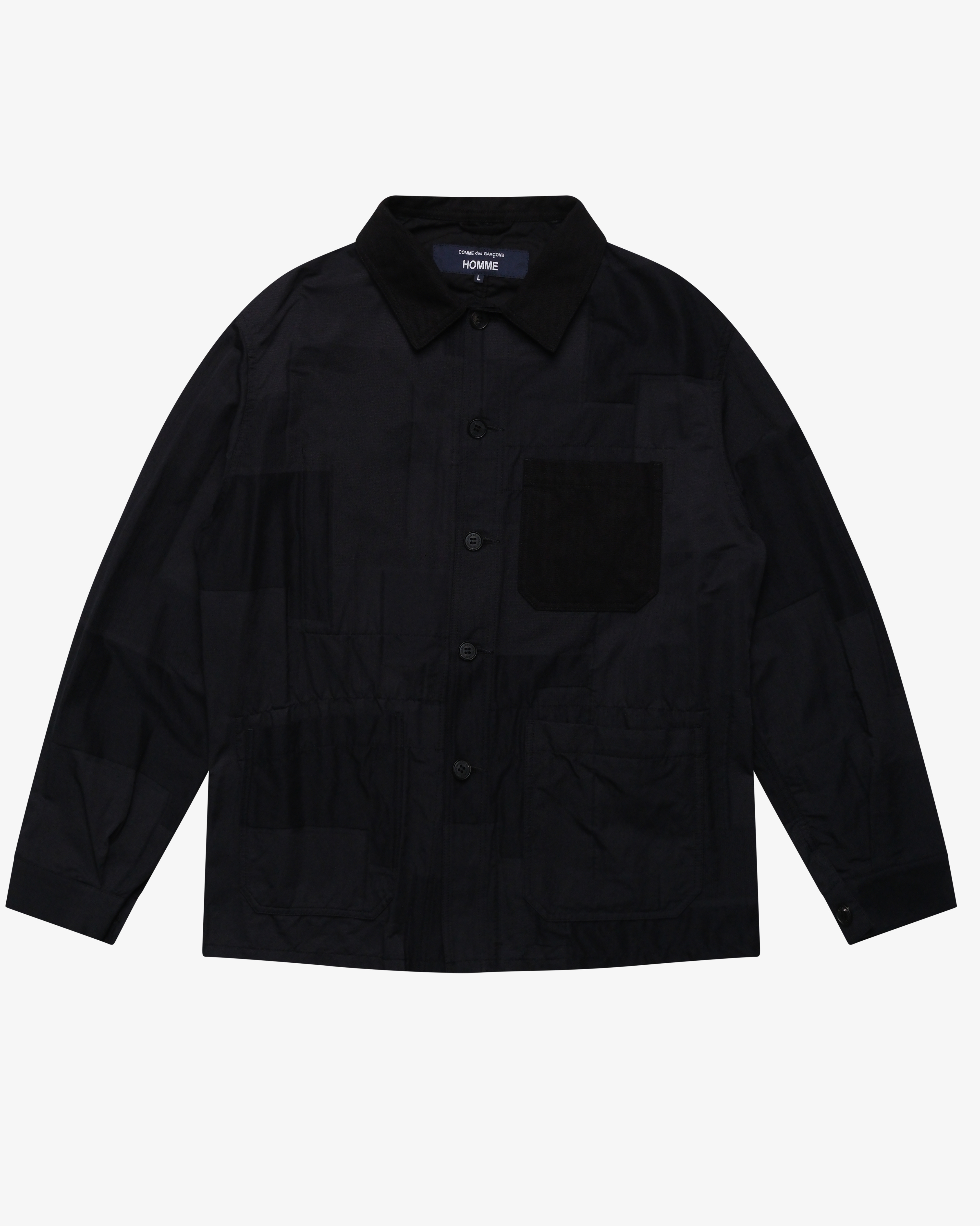 Comme des Garçons Homme: Men's Stripe Pocket Jacket (Black) | DSMS