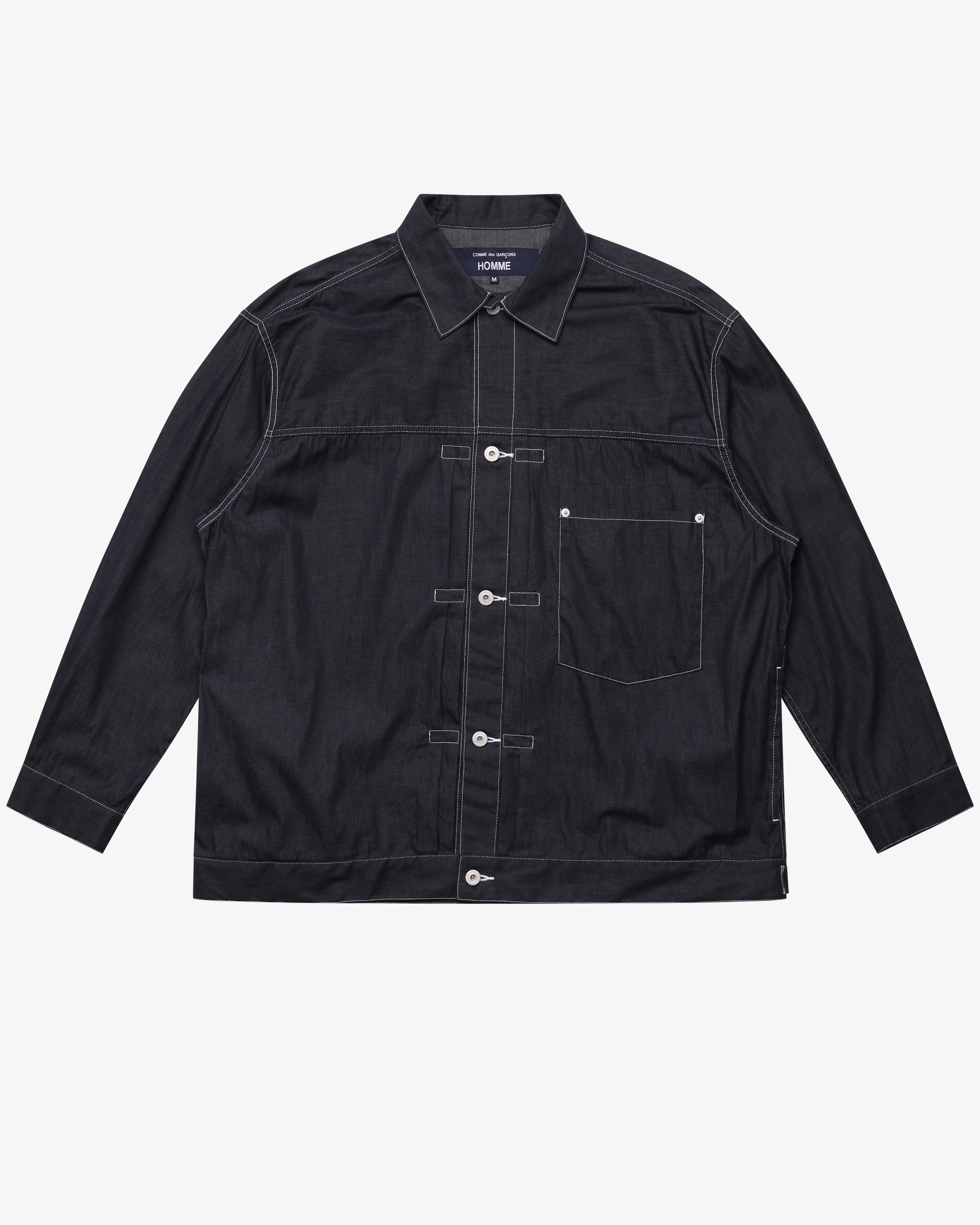 Comme des Garçons Homme: Men's Structured Jacket (Navy) | DSMS E-SHOP