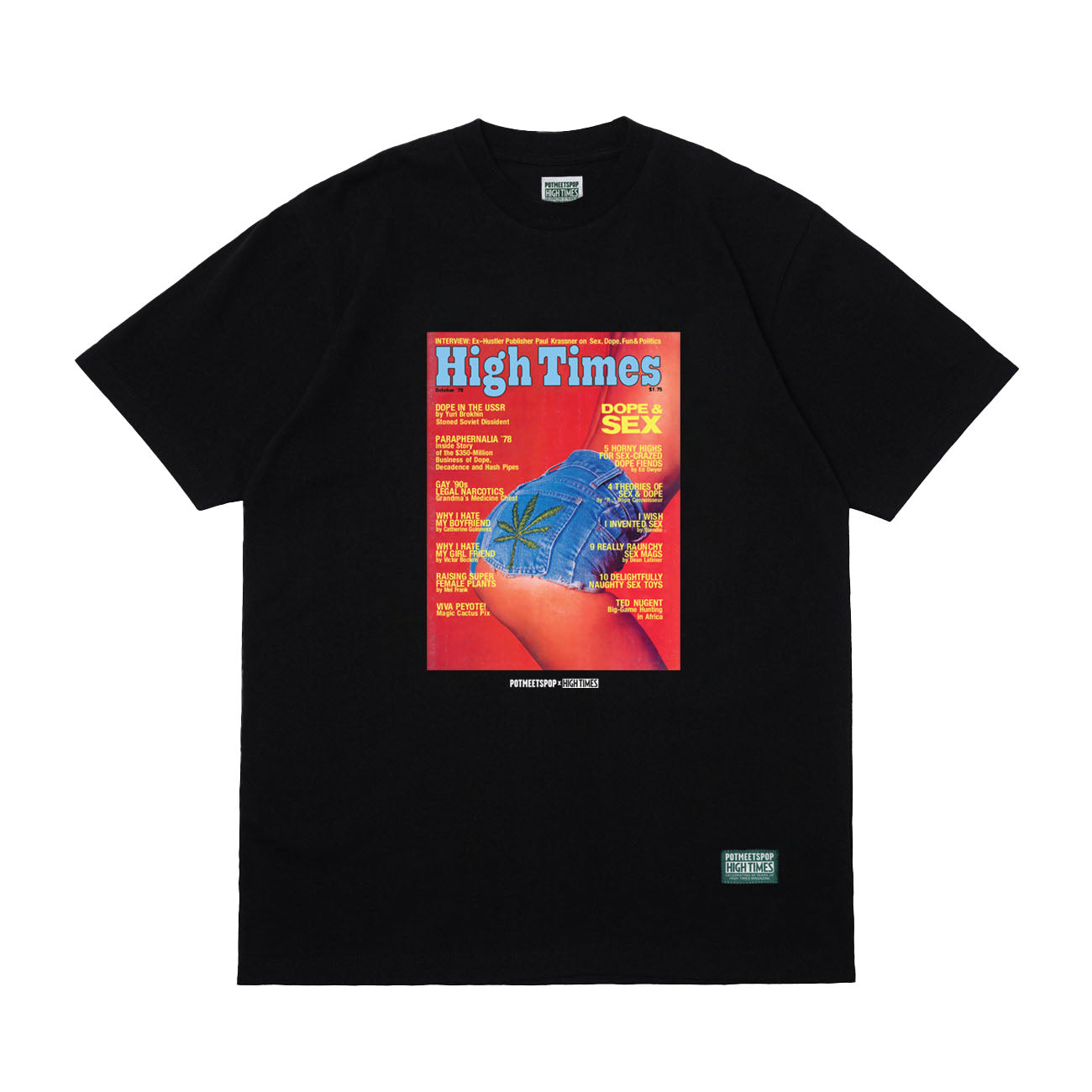 POT MEETS POP: Horny Highs Tee (Black) | DSMS E-SHOP