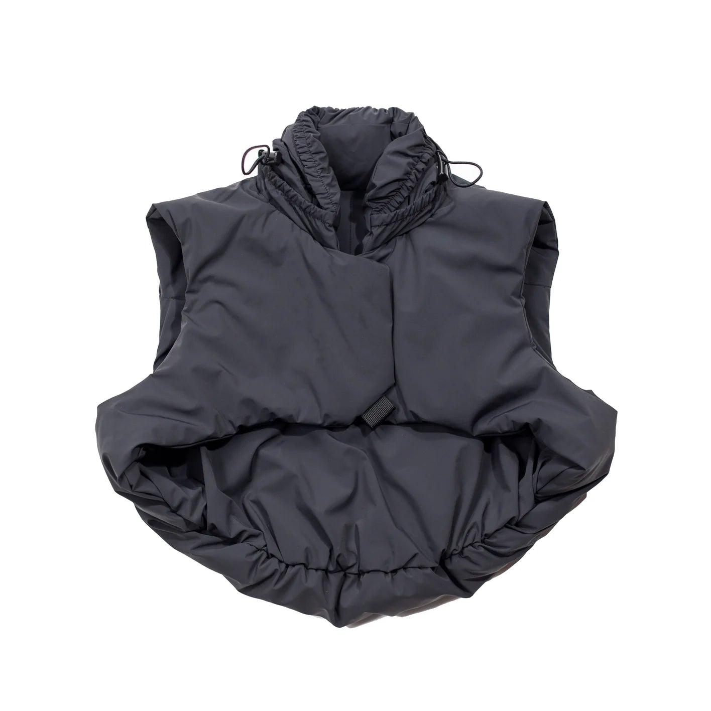 Johanna Parv: Women's Padded Vest with Hood (Black) | DSMS E-SHOP