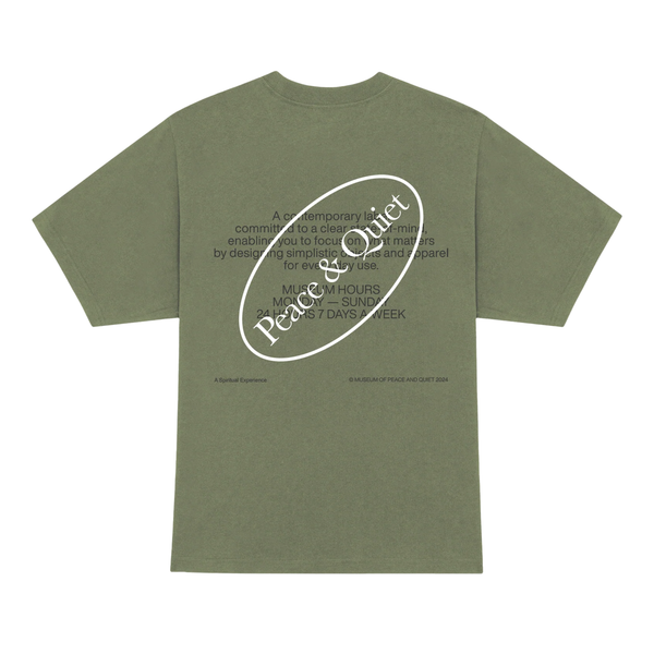 MUSEUM OF PEACE AND QUIET - Museum Hours T-Shirt - (Olive)