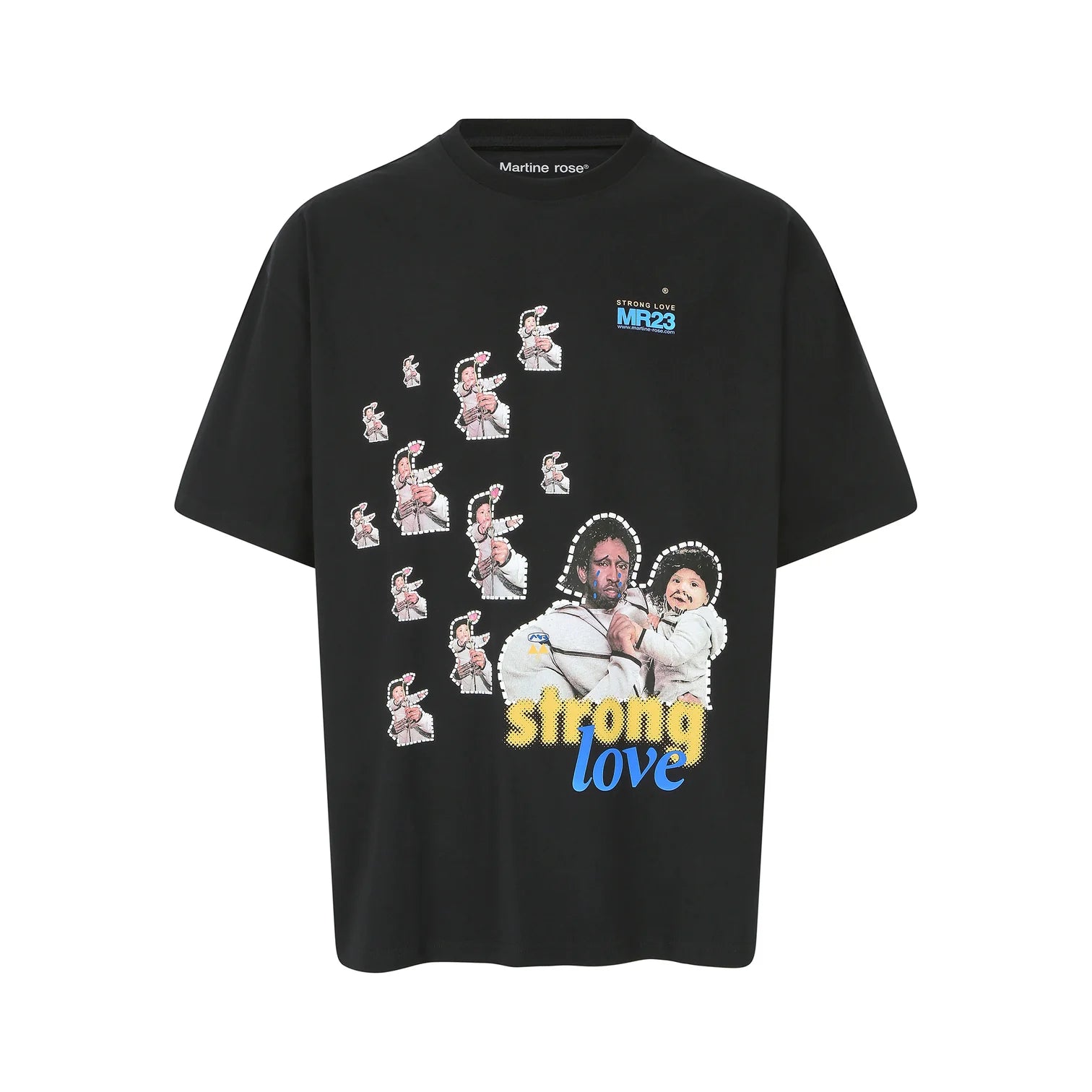 MARTINE ROSE: Oversized S/S T-Shirt (Black/Curtly) | DSMS E-SHOP