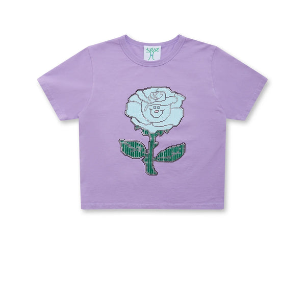 Online Ceramics - Blue Rose Smiley Baby Tee - (Lilac)