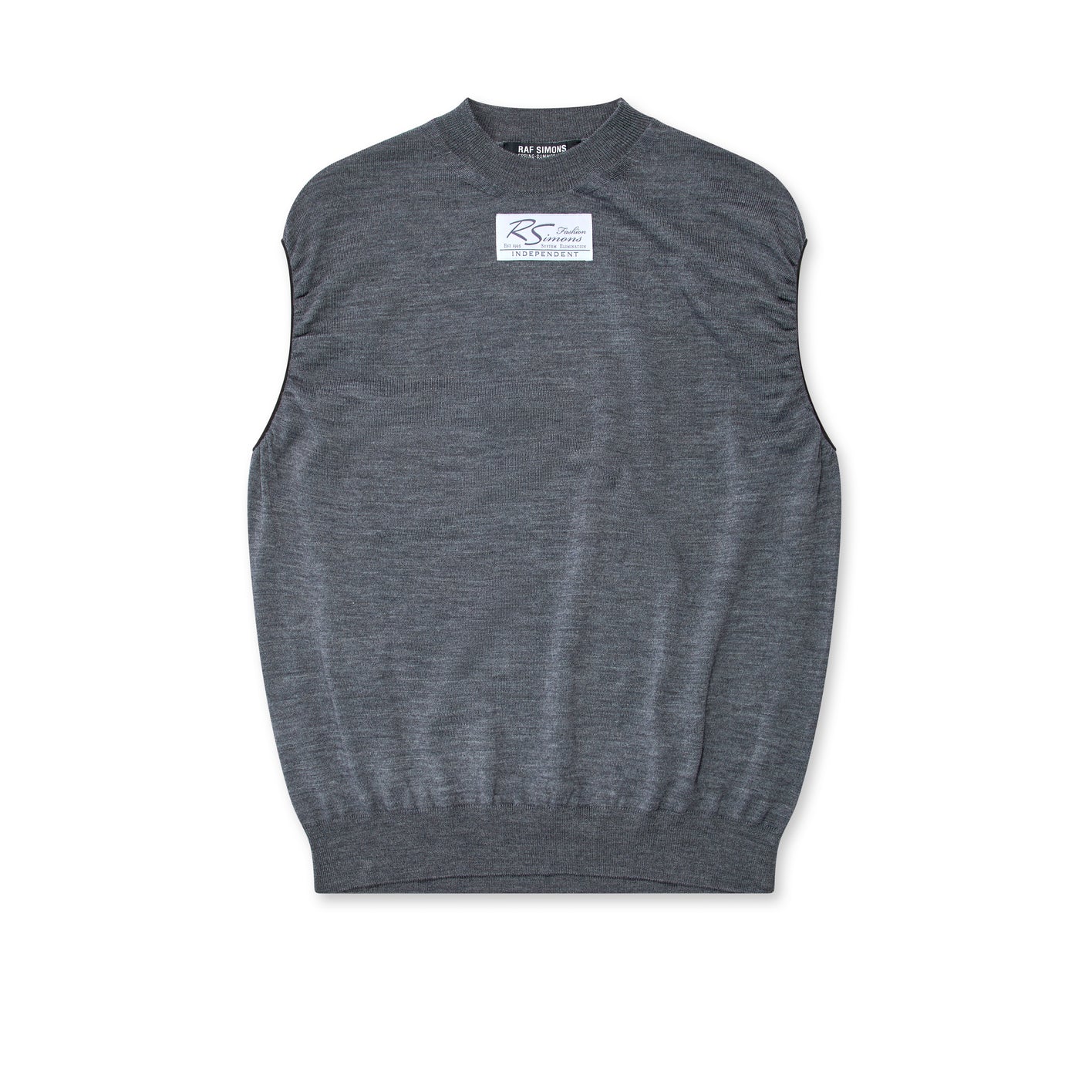 RAF SIMONS Women's Sleeveless Fine Knit Sweater (Grey)