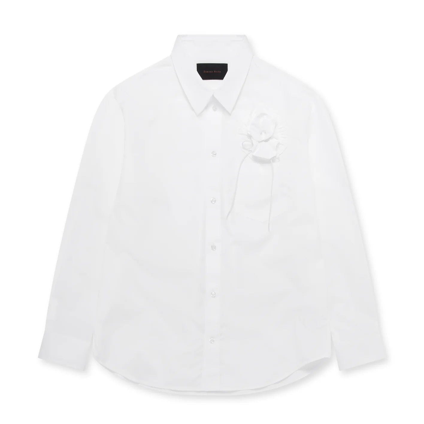 Simone Rocha - Men's Classic Fit Shirt With Rose Detail - (White