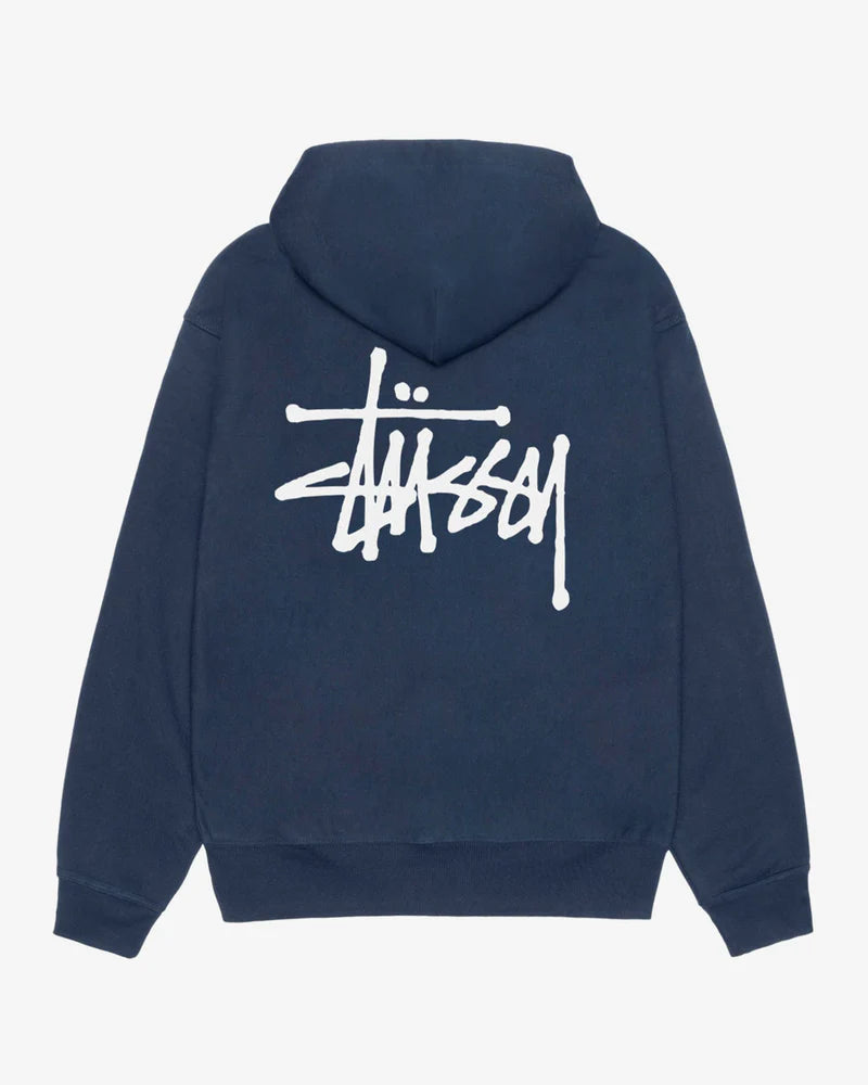 Stussy Men s Basic Stussy Zip Hood Navy DSMS E SHOP