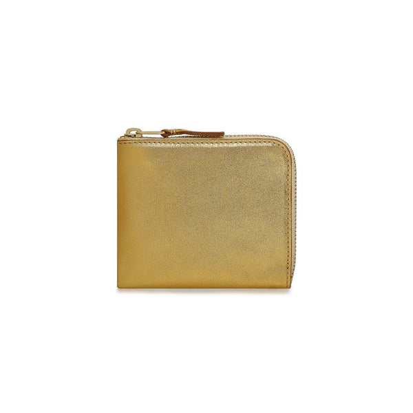 CDG WALLET - Gold And Silver Zip Around Wallet - (Gold SA3100G)