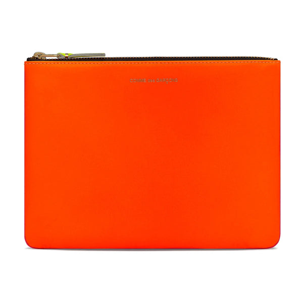 CDG WALLET - Super Fluo Big Pouch - (Light Orange/Pink SA5100SF)