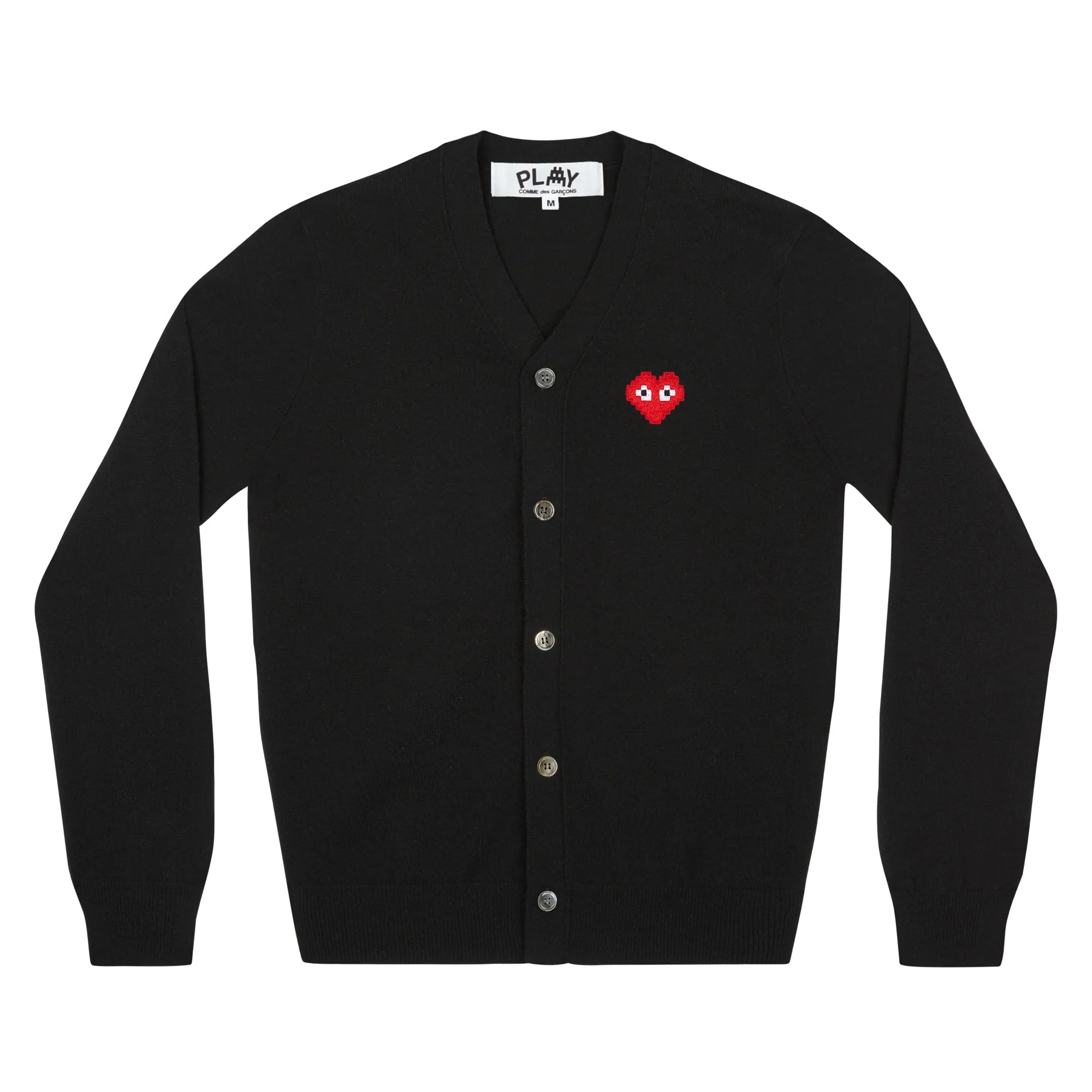 PLAY COMME des GARÇONS カーディガン Mサイズ PLAY: the Artist Invader Men's Cardigan (N084)(Black) | DSMS E-SHOP