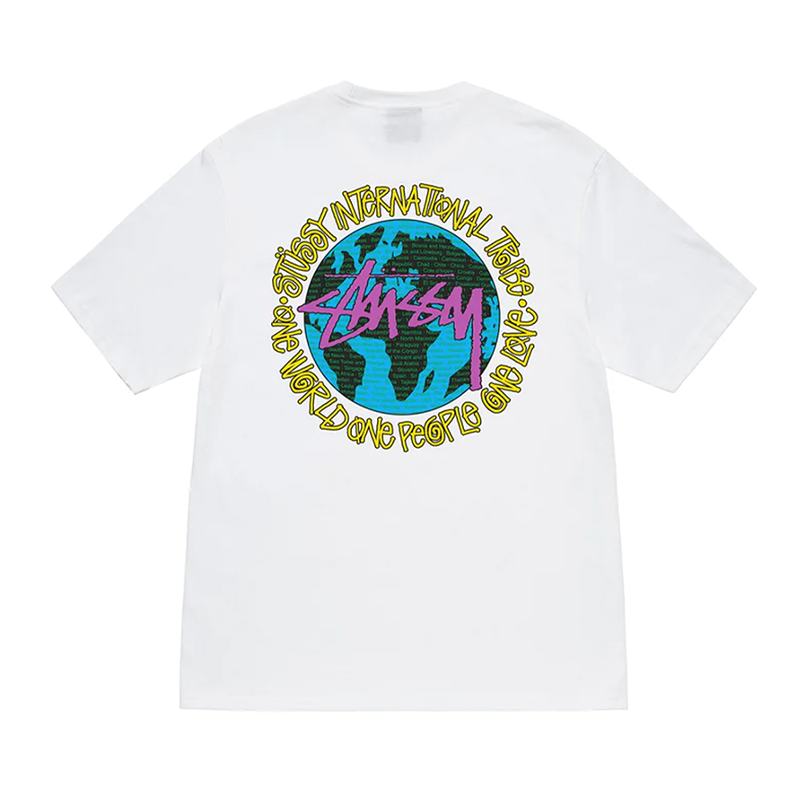 Stussy world discount t shirt