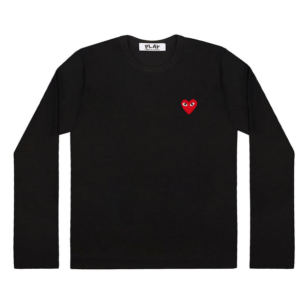 PLAY - Red Heart LS T-Shirt - (T118)(Black)