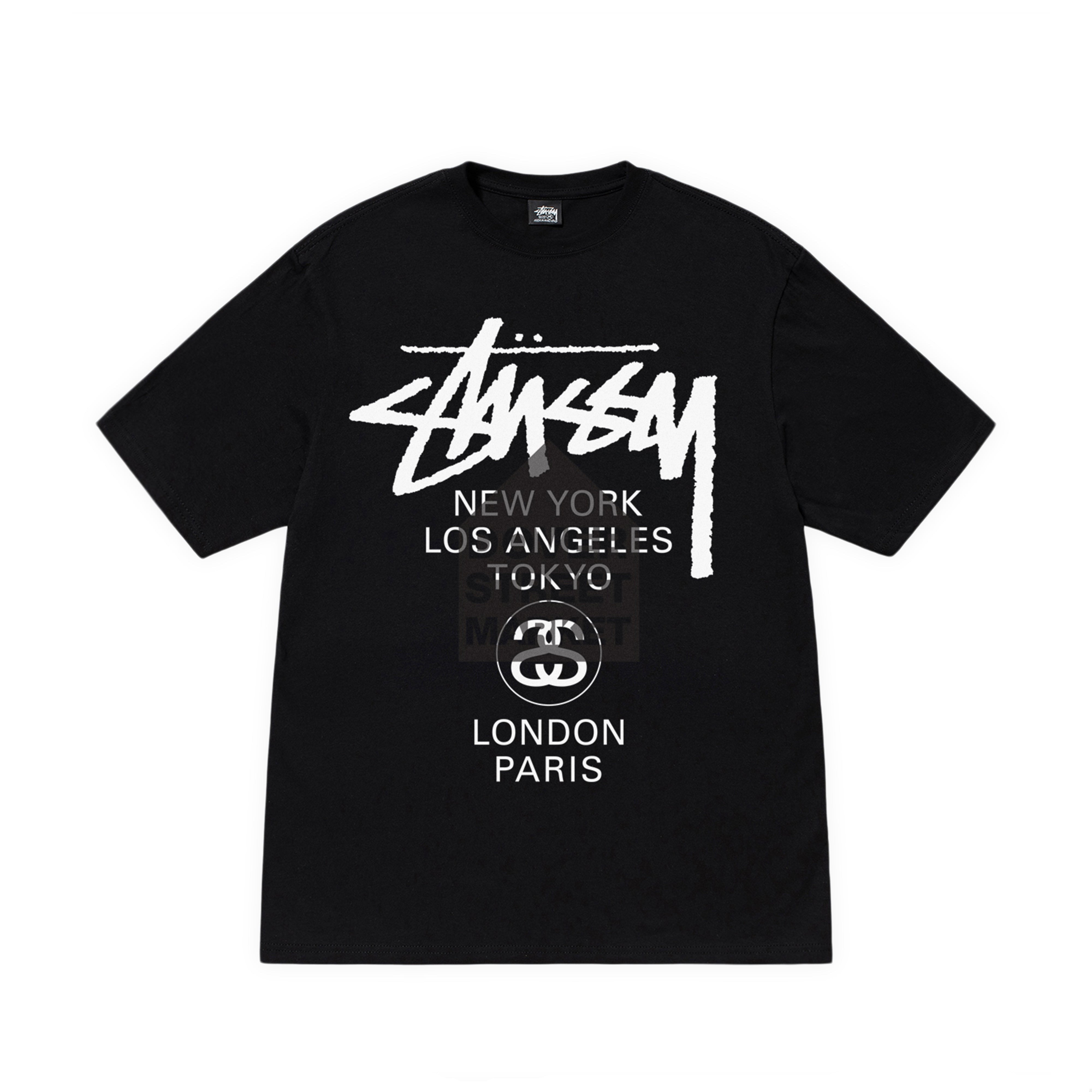 廃番Stussy Dsm World Tour Tee 2020 BLACK Tシャツ/カットソー(半袖/袖なし)