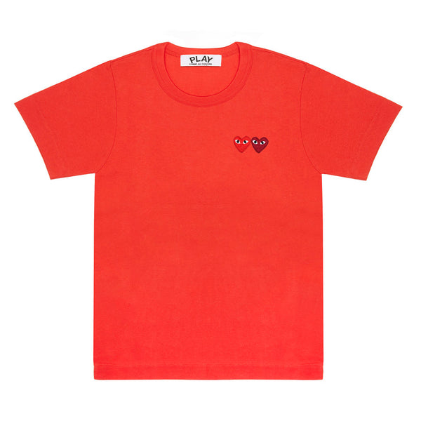 PLAY - T-Shirt with Double Heart - (T225)(T226)(Red)