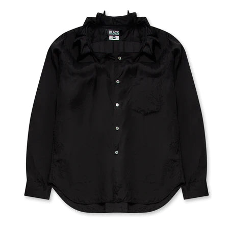 BLACK COMME DES GARÇONS: Cupra Taffeta Shirt (Black) | DSMS E-SHOP
