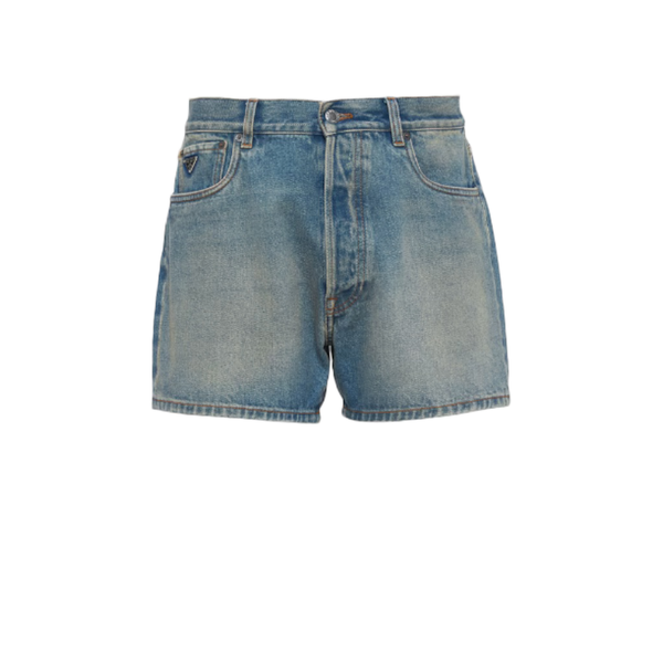 PRADA - Men's Denim Shorts - Light Blue