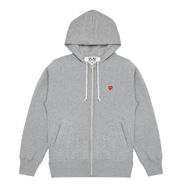 Play - Small Red Heart Hooded Sweatshirt - (T311)(T312)(Grey)