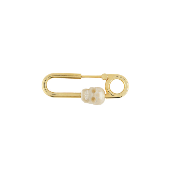 Hannah Martin x Applied Art Forms - Vanitas Safety Pin Earring - (Yellow Gold)