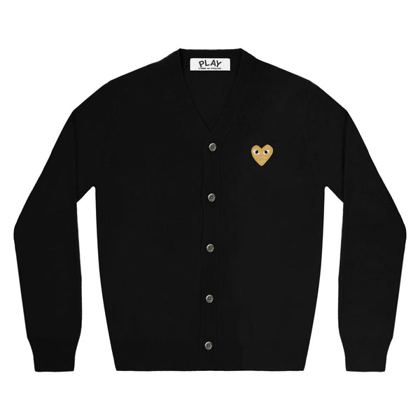 PLAY - Gold Heart Men's Cardigan - (N050)(Black)