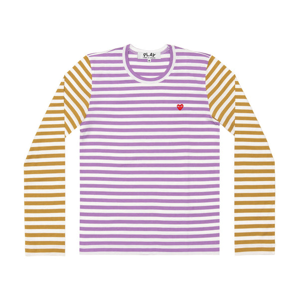 PLAY -  Bi-Colour Stripe T-Shirt - (T317) (T318)(Purple)