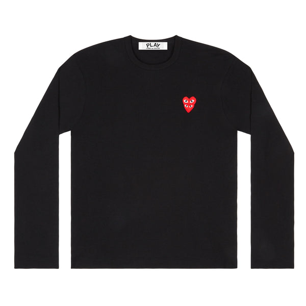 PLAY - Longsleeve T-Shirt with Double Red LS T-Shirt - (T291)(T292)(Black)