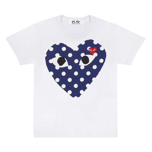 PLAY - Polka Dot Big HeartT-Shirt - (T233)(T234)(White)