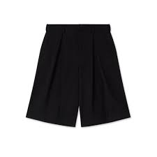 BLACK COMME DES GARÇONS: Wool Shorts (Black) | DSMS E-SHOP