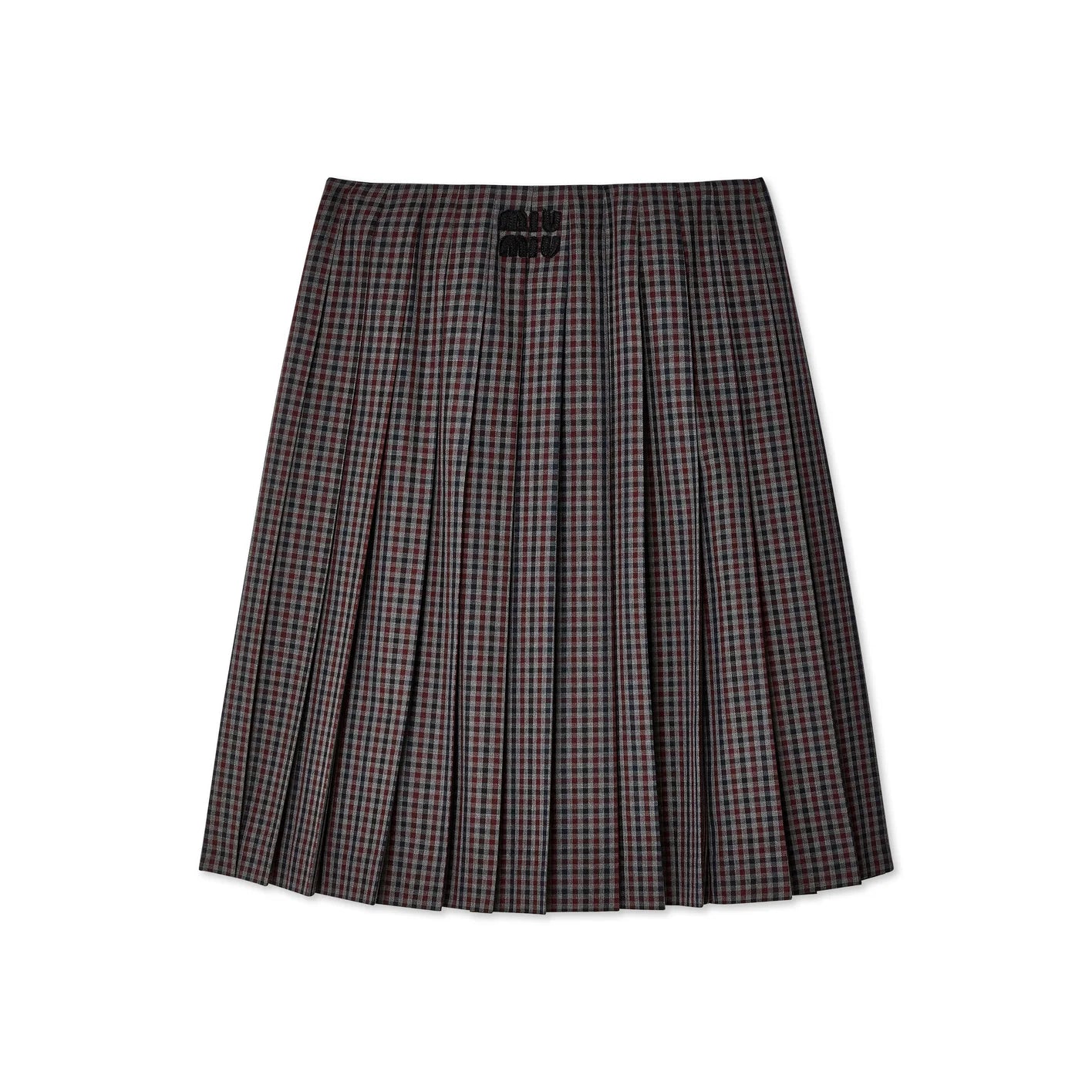 MIU MIU - Women's Pleated Gingham Check Skirt |Dover Street Market