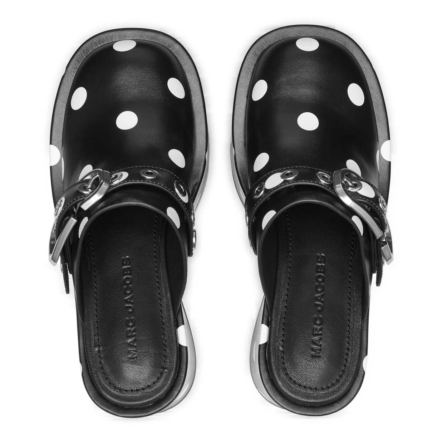 MARC JACOBS: The J Marc Polka Dot Clog (005 Black/White) | DSMS E-SHOP