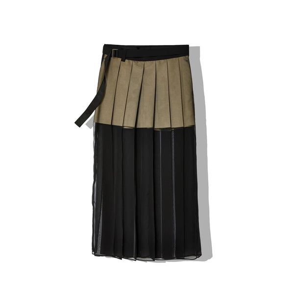 Sacai - Women's Chiffon Skirt- (Black)