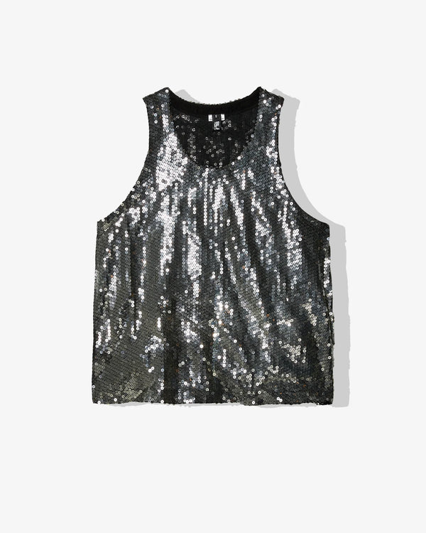 Black Comme Des Garçons - Sequin Top - (Black/Silver)