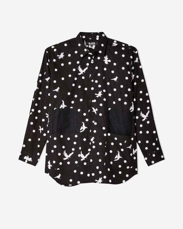 Black Comme des Garçons - Cotton Broad FILIP PAGOWSKI Polka Dot Shirt - (Black)