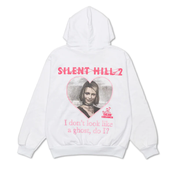 Online Ceramics_Online Ceramics - Heavens Night Glitter Logo Hoodie - (White)_TEES