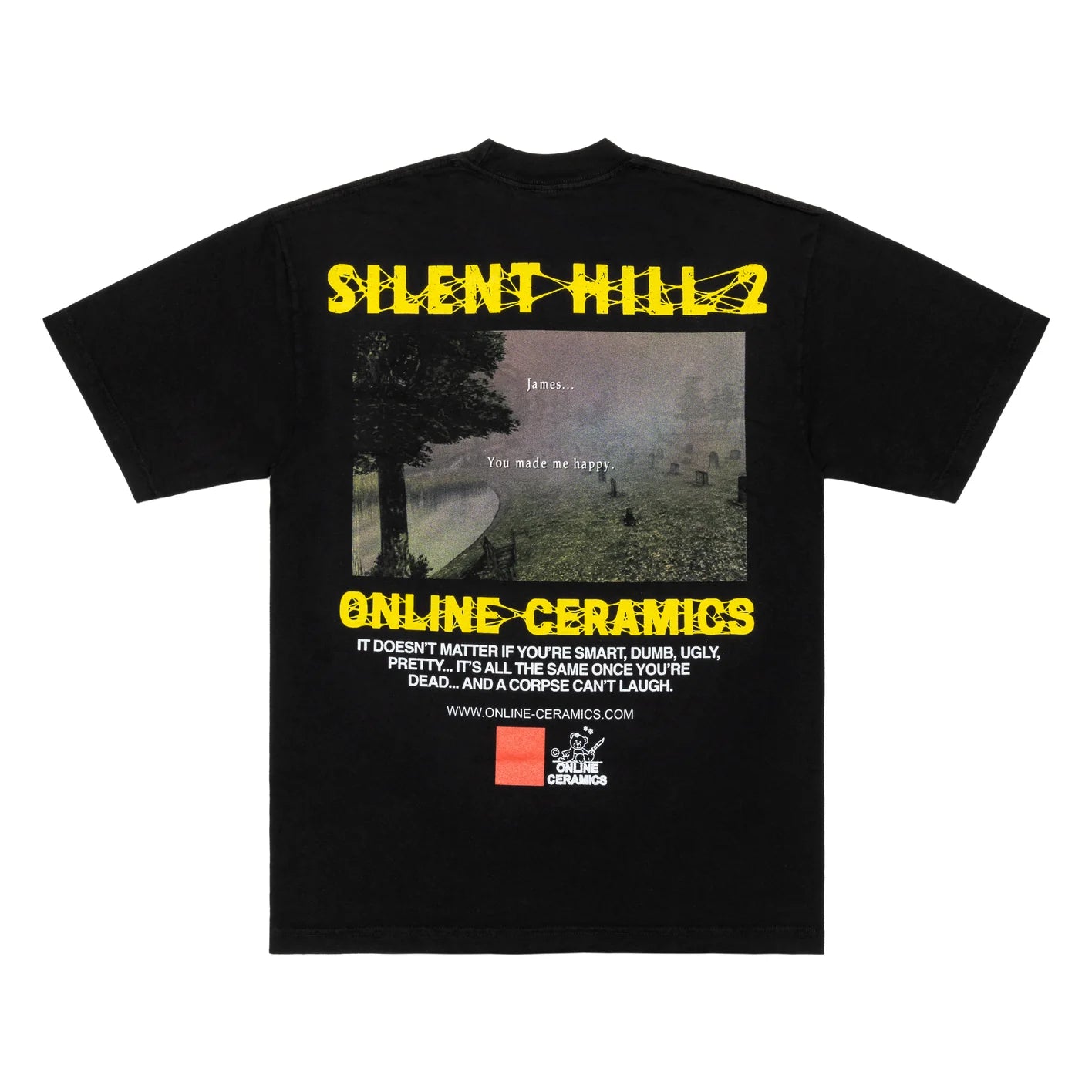 ONLINE CERAMICS ×SILENT HILL 2 ｻｲｽﾞL ONLINE CERAMICS: Silent Hill 2 Mirror S/S Tee (Black) | DSMS E-SHOP